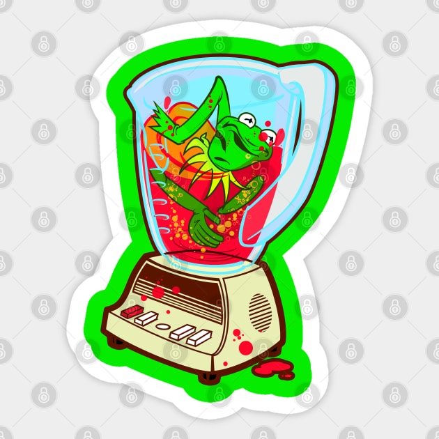 Frog In a Blender Sticker by StudioPM71